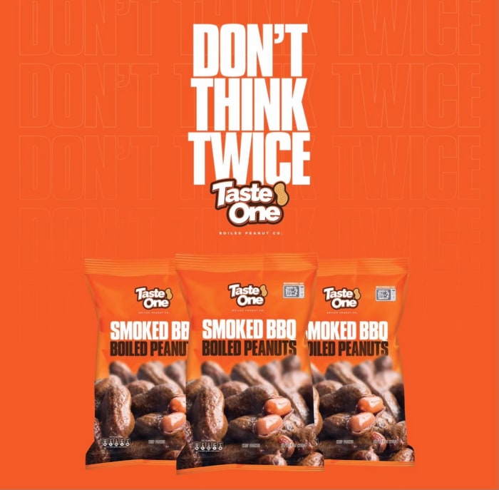 Leggett wanted to distinguish his peanuts and set them apart from the competition, which he's done by having his unique choice of a bright orange bag.